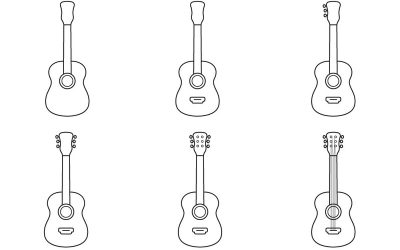 Hướng dẫn cách vẽ đàn guitar chi tiết từng bước